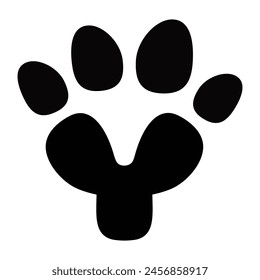 Y letter paw pet logo template