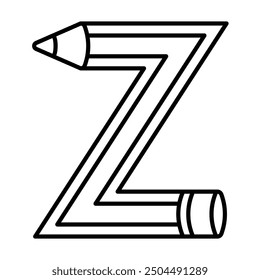 Y letter pencil letter font