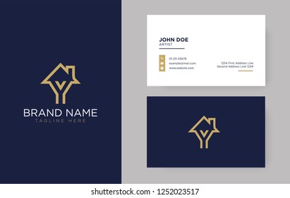Y Letter Real Estate Logo Design - Real estate logo.
