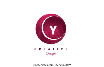 Y letter Simple logo design. Trendy water color symbol vector logo design.