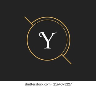 Y letter simple luxury logo for restaurant, royalty, boutique, café, hotel, jewelry and fashion brand