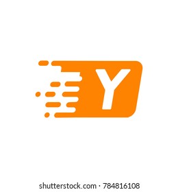 Y letter with speed box logo eps 10
