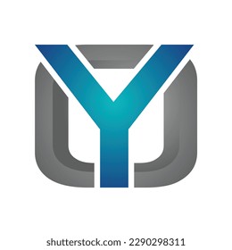 Y letter square logo template 1