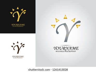 Y Letter Sun Logo