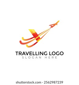 Y letter travlling Creative vector templates abstract typography colorful logo design