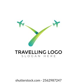 Y letter travlling Creative vector templates abstract typography colorful logo design