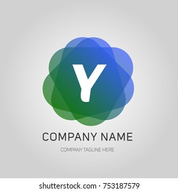y letter triangle shape logo with modern concept