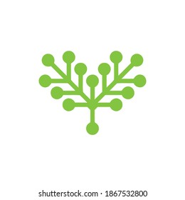 Y Letter Twigs Creative Logo Design. Y Letter Logo on White Background Vector Template