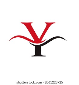 Y letter type logo design vector template. Abstract letter Y logo design vector