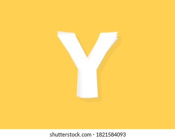 Y Letter vector font, modern layers design. Eps10 illustration             