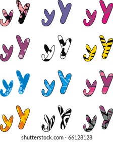 Y letter in vector format very easy to edit