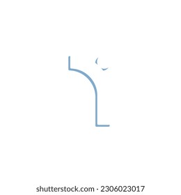 Y letter vector icon Neo Glow