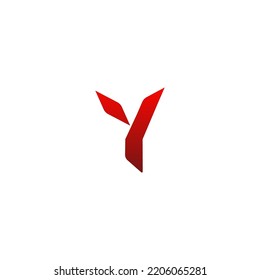 Y Letter vector logo design. Creative logotype icon symbol.