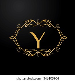 Y letter vector logo template (sign, symbol, emblem, ornament)