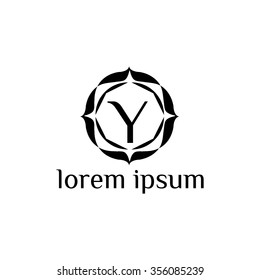 Y letter vector logo template (sign, symbol, emblem, ornament)