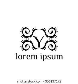 Y letter vector logo template (sign, symbol, emblem, ornament)