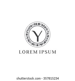 Y letter vector logo template (sign, symbol, emblem, ornament)