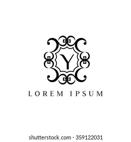 Y letter vector logo template (sign, symbol, emblem, ornament)