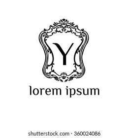 Y letter vector logo template (sign, symbol, emblem, ornament)