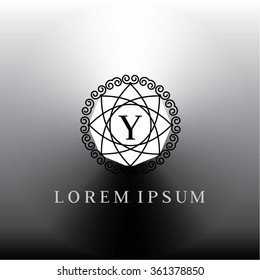 Y letter vector logo template (sign, symbol, emblem, ornament)