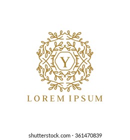  Y letter vector logo template (sign, symbol, emblem, ornament)
