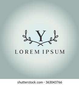 Y letter vector logo template (sign, symbol, emblem, ornament)