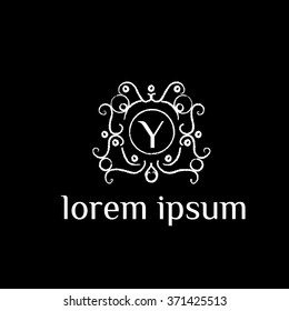 Y letter vector logo template (sign, symbol, emblem, ornament)
