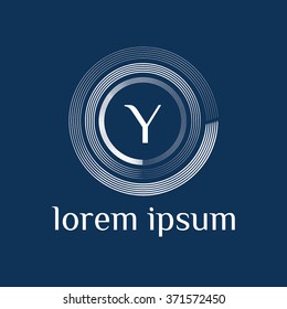 Y letter vector logo template (sign, symbol, emblem, ornament)