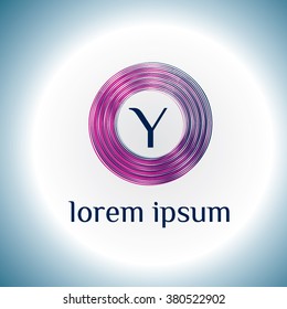 Y letter vector logo template (sign, symbol, emblem, ornament)