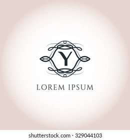 Y letter vintage fashion vector logo template (sign, symbol, icon, monogram)