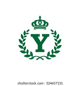 Y letter wreath logo