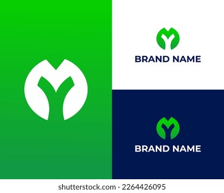 Y letter YM initial logo vector icon mark