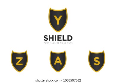 y letter, z letter, s letter shield logo and shield icon Vector design Template. Vector Illustrator Eps.10
