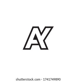 A Y lines letter lines logo design vector