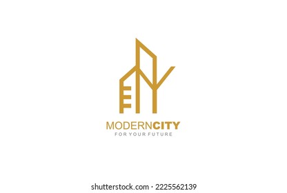 Y logo building for branding company. construction template vector illustration for your brand.