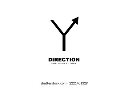 Y logo business for branding company. arrow template vector illustration for your brand.
