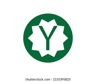 Y logo circle creative design vector templates