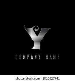 Y Logo, Company name, Metallic