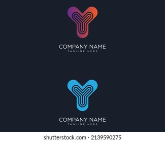 Y logo in the creative letter style