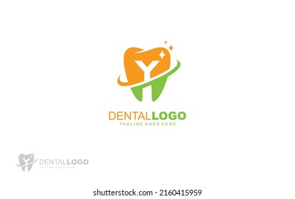 Y logo dentist for branding company. letter template vector illustration for your brand.