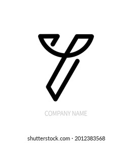 Y logo design art trendy