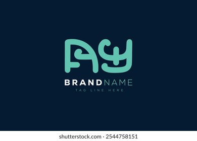 A and Y logo design. AY abstract Letters Logo Monogram. This logo design is the process of creating a visual symbol that represents a brand, company, or individual.