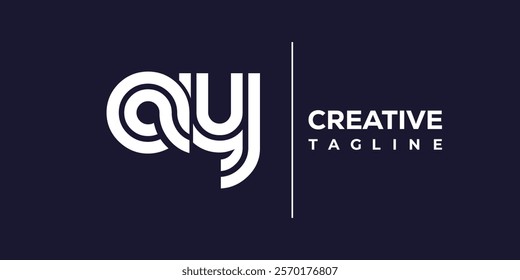 A and Y logo design. AY abstract Letters Logo Monogram. This logo design is the process of creating a visual symbol that represents a brand, company, or individual.