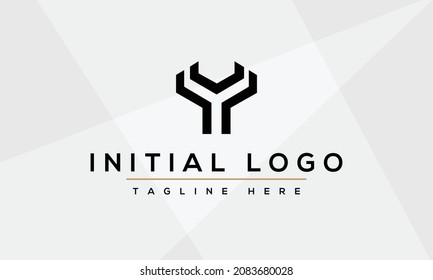 Y logo design. Creative and Minimalist Letter YY Logo Design with water wave concept.