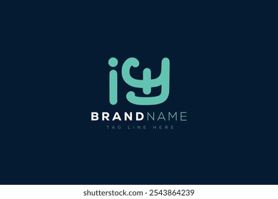 Diseño de logo I e Y. IY Cartas abstractas Logo Monograma. Este diseño de logotipo es el proceso de crear un símbolo visual que representa una marca, empresa o individuo.
