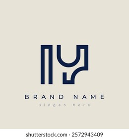 I and Y logo design. IY abstract Letters Logo Monogram. This logo design is the process of creating a visual symbol that represents a brand, company, or individual.