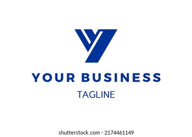 Y logo design, letter, icon, symbol, initial. Modern logo of Y letter, geometric based that shape a futuristics looks. Perfect for technology business, network provider, software developer brands.