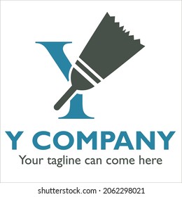 Y logo design on Cleaning and Maintenance theme