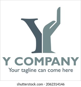 Y logo design on Dating theme