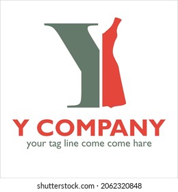 Y logo design on Fashion theme